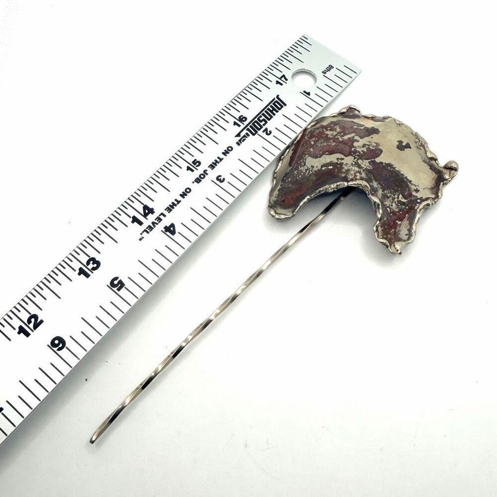 Vintage BPEO Brenda Peo Mixed Metal Artisan Stick Pin - Picture 6 of 7